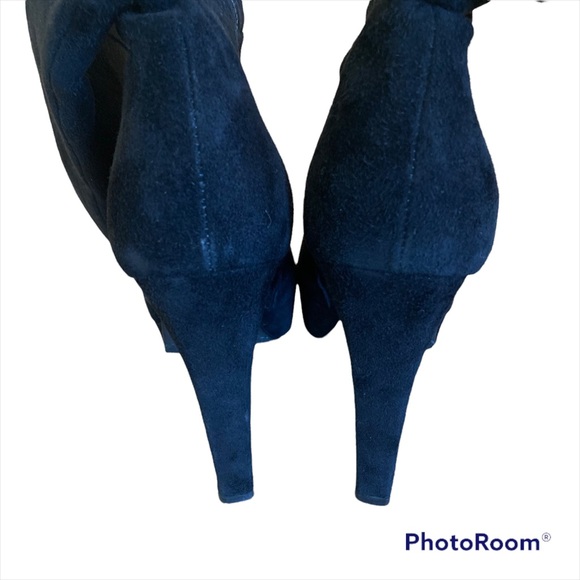 Stuart Weitzman Suede Over the Knee Suede Platform Boots - Picture 10 of 12
